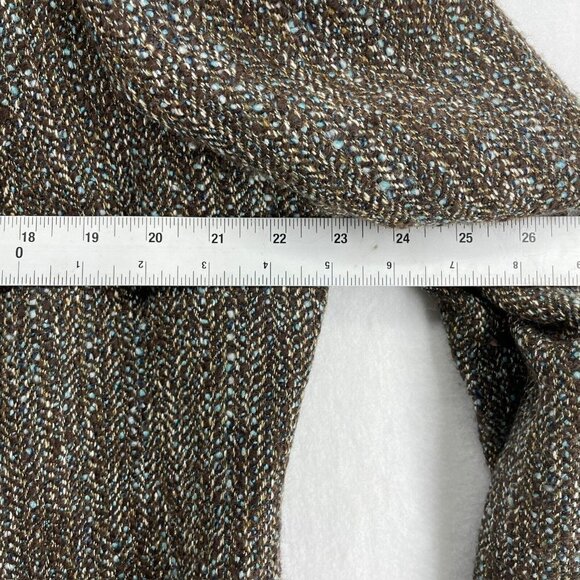 Ellen Tracy Blazer Jacket Women's Sz 10 Brown One Button Collared Pockets Tweed - Picture 4 of 13